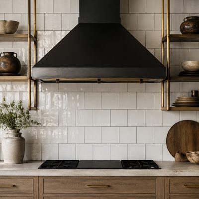 Subway tile backsplash