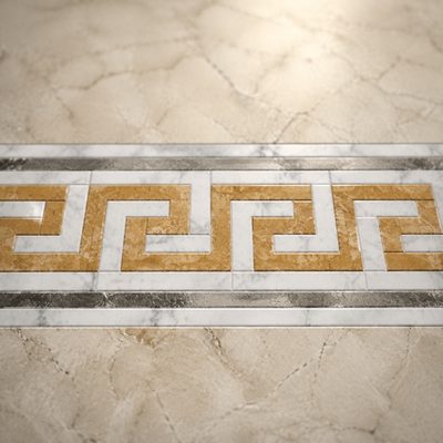 Marble mosaic border inlay